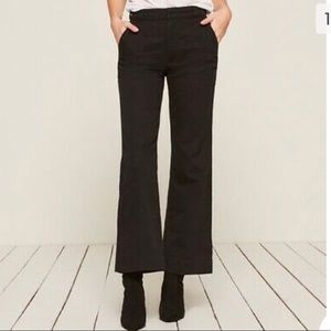 Reformation Prince Pant Wide Leg Black Denim Jeans 25 NEW